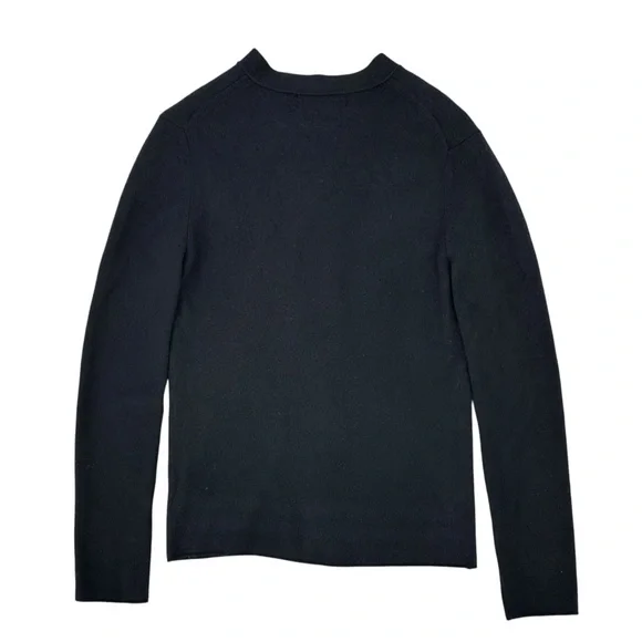 RARE Comme Des Garcons x H&M Black Wool Lightweight Minimalisy Cardigan Sweater